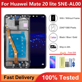 6.3 collu Par Huawei Mate 20 Lite Displejs, Touch Screen +Rāmis Digitizer Montāža huawei mate 20 lite SNE-AL00 SNE-LX1