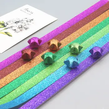 Brīvdienu Rotājumi Papīrs Krāsains Origami Star Papīra Strēmeles Diy Amatniecības Rotājumi Bērnudārza Mācību Materiālu Laimīgs