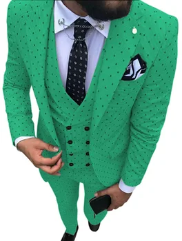 Vīriešu Biznesa Punktu Trīs Gabals Ikdienas Piepilsētas Biroja Kāzu Līgavainis Uzstādīt Puse Vakara uzvalks (Žakete+Tvertnes Augšpusē+Bikses)