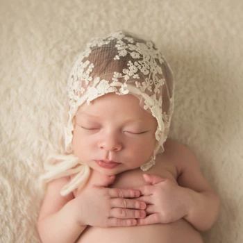 Jaundzimušais Meitene Zēns Toddler Zīdaiņu Mežģīnes Cepuri Ziedu Izšūti Mīksto Gudrs Cepuri Klp Fotogrāfija Aksesuārus Galvassegas Foto Aksesuārus Valkāt