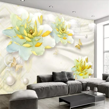 beibehang papel de parede para channel 3D Custom tapetes Reljefs peoniju ziedu tapetes sienām 3 d papel de parede murals