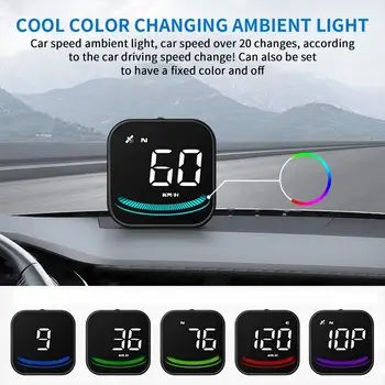 G4 GPS Head Up Display Par Auto, Auto LED Projektors Displejs Digitālais Spidometrs, Kompass Ar Speedup Testa Bremžu Ātruma Signāls