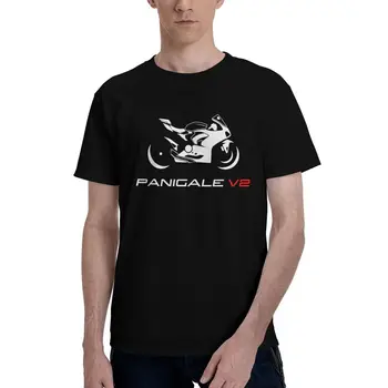 Ducati Panigale V2 Modes T Krekls Uzdrukāts Kokvilnas Vīriešu T-Krekls Vīriešiem Topi Smieklīgi Īsām Piedurknēm Tee