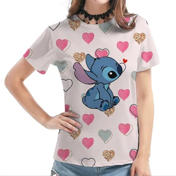 Karikatūra Disney T-krekls Kawaii Lilo Dūriens T Krekls Sievietēm Ikdienas Topi Smieklīgi Gudrs Dūriens Drukāt Krekls Ulzzang Tshirt Bērnu Tees