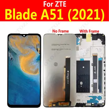 A51 LCD Ar Rāmi ZTE Blade A51 Ir 2021. Displeja Ekrānā Pieskarieties Sensora Digitizer Montāža Nomaiņa ZTE A51 LCD Daļas