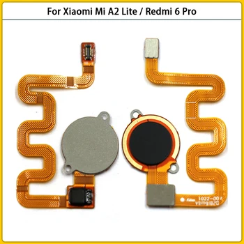 20PCS Jaunu pirkstu Nospiedumu Sensors Lentes Xiaomi Mi A2 Lite / Redmi 6 Pro, Home Poga Identifikācijas Flex Cable Rezerves Daļas
