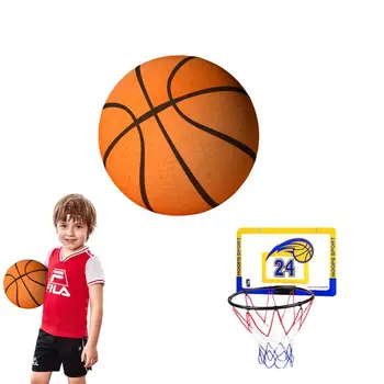 Klusums Basketbola Dribbling Iekštelpu Viegls, Augsta Blīvuma PU Mīksts Putu Bumbu Izslēgt Basketbola Iekštelpu Aktivitātēm Bērniem Pusaudžiem
