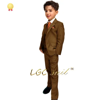 Zēni formāls tērps 3-gabals uzvalks (žakete, veste un bikses), piemērots formālu gadījumos bērniem 2-16 gadiem