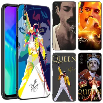 Karaliene Freddie Mercury Telefonu Gadījumā Par Godu 8.A 9X Pro 10X Lite 8.C 8S 8X 9.A 9.C X6 X7 X8 X9 Ar X30 X40 X50 es Melns Silikona Vāciņš