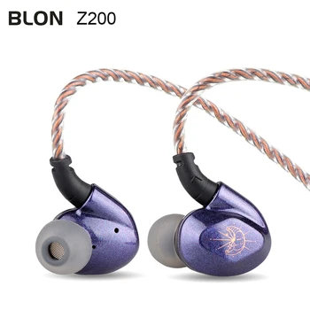 BLON-Z200 Auss Austiņu 10mm Oglekļa Diafragmas Dual-skaņas Dobumā Struktūra Monitora Vadu HiFi Austiņas Blon Z200 Earbuds