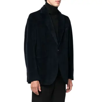Tumši Zila Samta Vīriešu Žakete Komplekti Slim Fit 2 Gabals Melns Uzvalks Bikses Gadījuma Modes Mens Balli Apģērbu Plus Lieluma Smokings Tērpiem