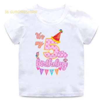 T Krekls Meitenēm Tas ir mans 5 6 2 3 4 Dzimšanas dienas, Bērnu T baby Girl Apģērbu Grafiskais T Krekli, Bērnu Apģērbi Zēniem, t-krekli